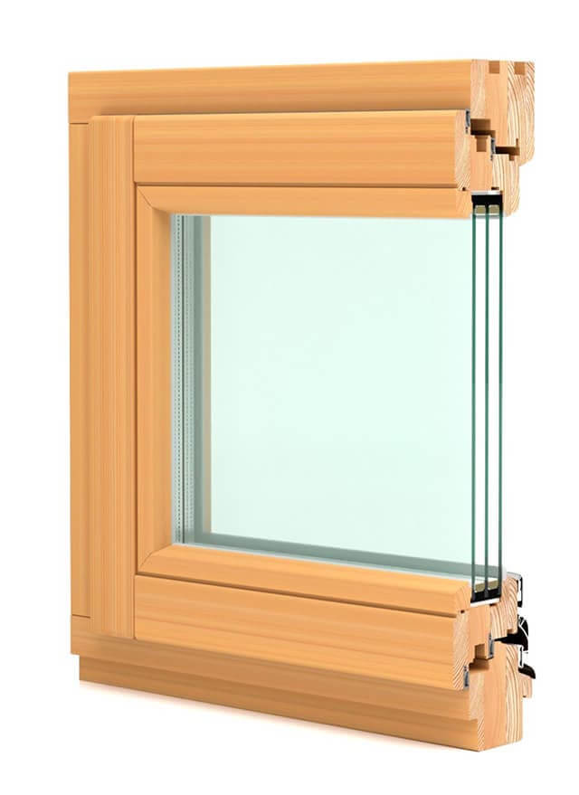 деревянное окно классик